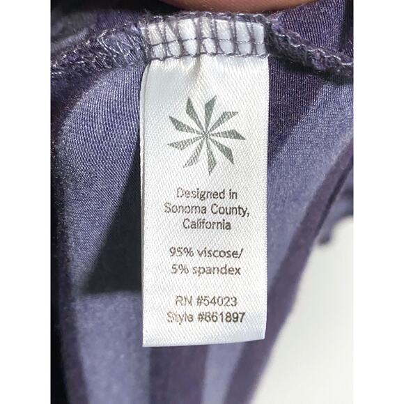 Athleta Striped Splendor Lotus Faux Wrap Dress Athleisure Whimsigoth Witchy Goth - Picture 6 of 7